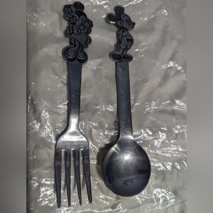 Mickey and Minnie fork and spoon set